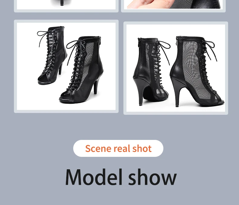 Woman High Tip Ballroom Dance Shoes Woman Ruber Insole Latino Salsa Dancing Shoes For Girls Soft Bottom Practice Latin Shoes