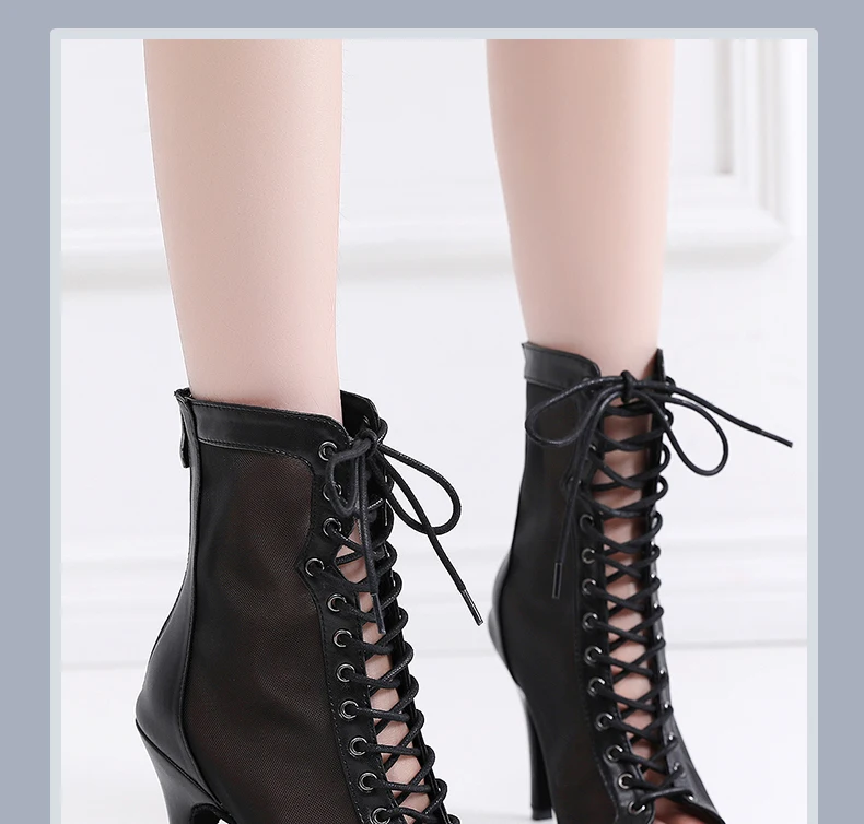 Woman High Tip Ballroom Dance Shoes Woman Ruber Insole Latino Salsa Dancing Shoes For Girls Soft Bottom Practice Latin Shoes