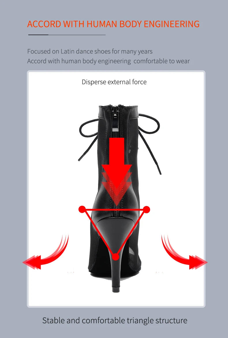 Woman High Tip Ballroom Dance Shoes Woman Ruber Insole Latino Salsa Dancing Shoes For Girls Soft Bottom Practice Latin Shoes