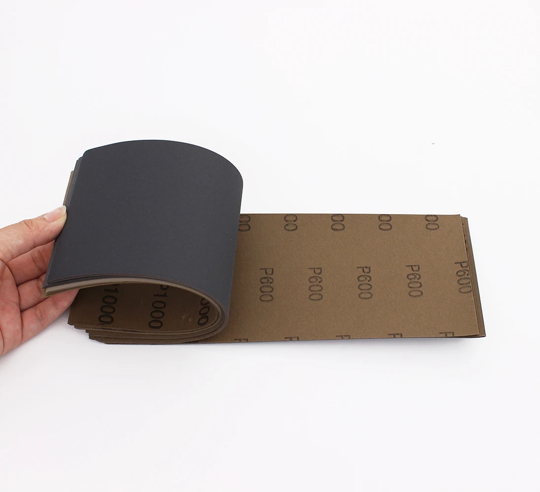 10pcs Wet Dry Sandpaper 9x3.6inches Sanding Sheets Waterproof Sand Paper for Automotive Wood Sanding Car Metal Plastic Polishing