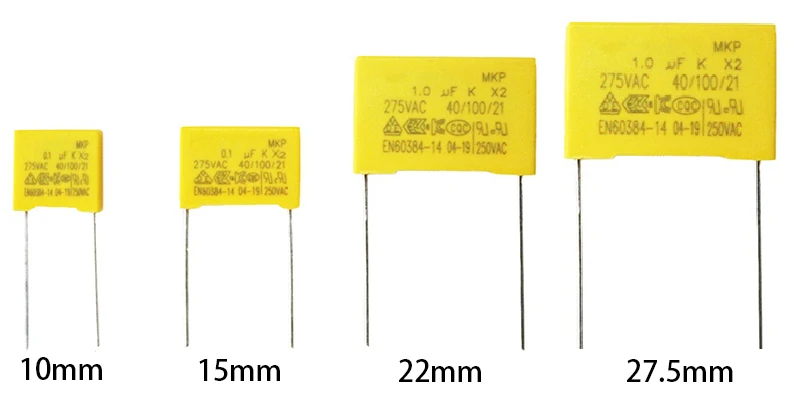 10PCS 275VAC Polypropylene Film Capacitor X2 0.01 0.1 0.15 0.022 0.22 0.33 0.47 0.56 0.68 1.2uf 104K 1uf Correction Capacitor