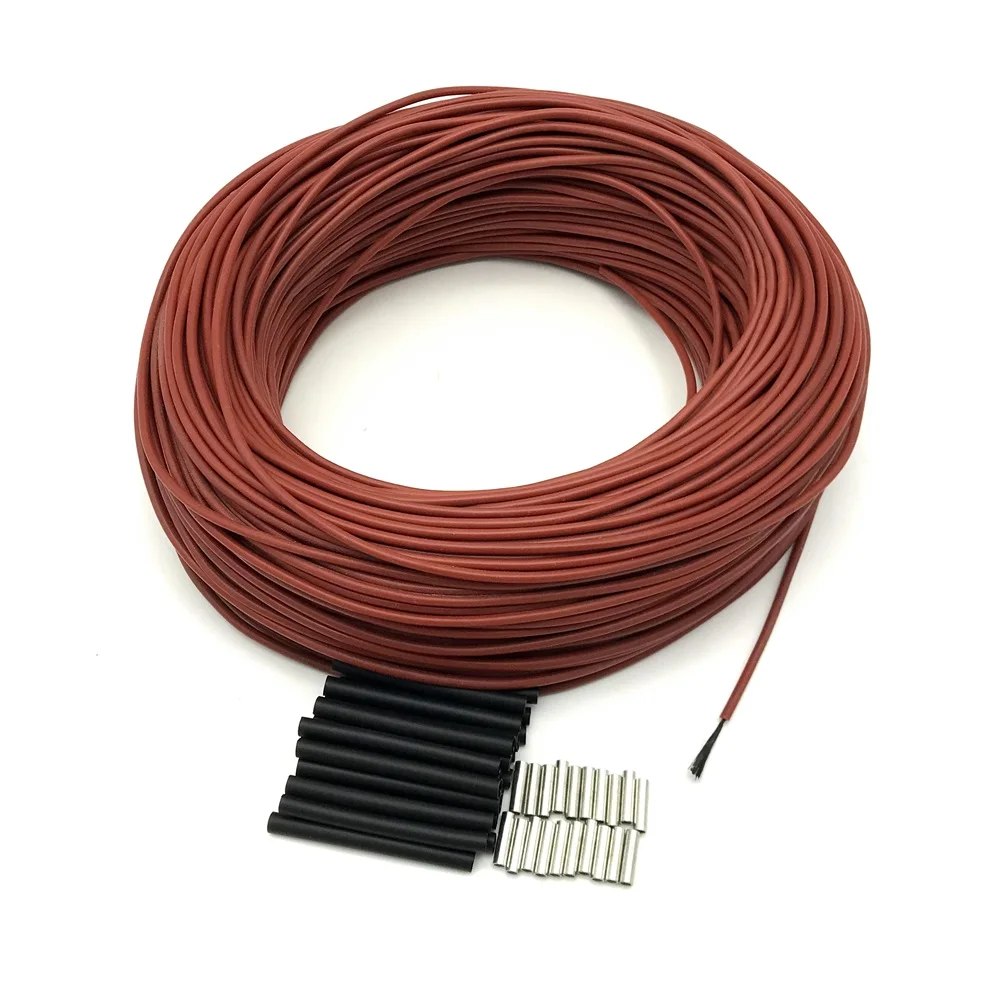 MINCO HEAT 5 to 100 Meters Infrared Warm Floor Cable 12K 33ohm/m Electric Carbon Heating Wires