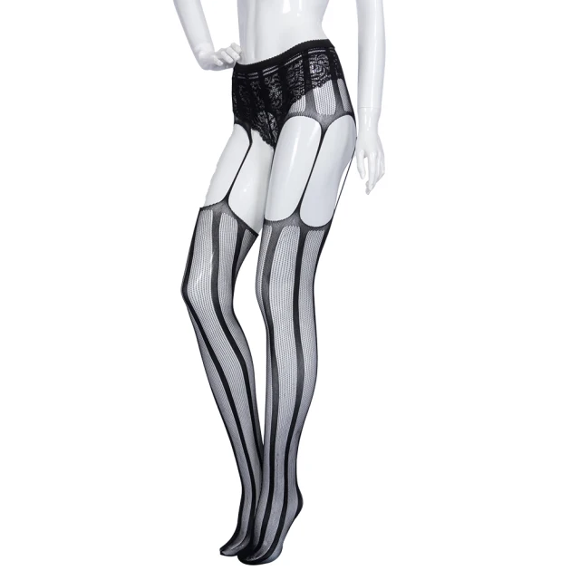 Women Sexy Body Stocking Lace Soft Top Thigh High Stockings + Suspender Garter Belt Over Knee Pantyhose Floral Fit Dropship