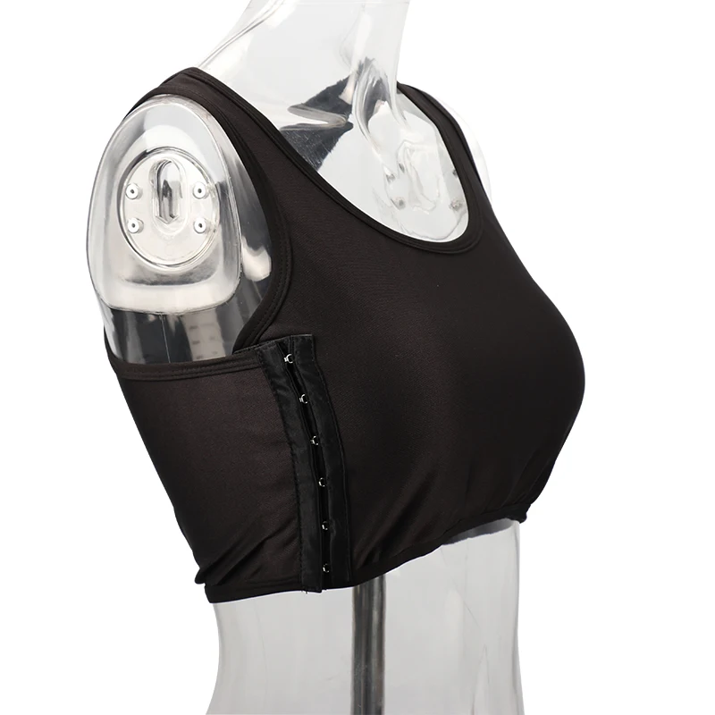 S-5XL Flat Breast Binder Les Transboy Lesbian Underwear Corset Women Side Buckle Short Vest Tank Top Shaper Bustier Chest Binder