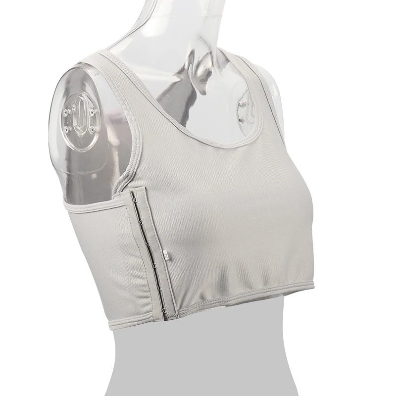 S-5XL Flat Breast Binder Les Transboy Lesbian Underwear Corset Women Side Buckle Short Vest Tank Top Shaper Bustier Chest Binder