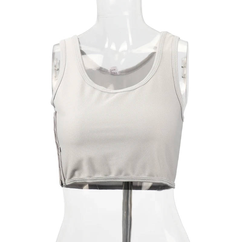 S-5XL Flat Breast Binder Les Transboy Lesbian Underwear Corset Women Side Buckle Short Vest Tank Top Shaper Bustier Chest Binder