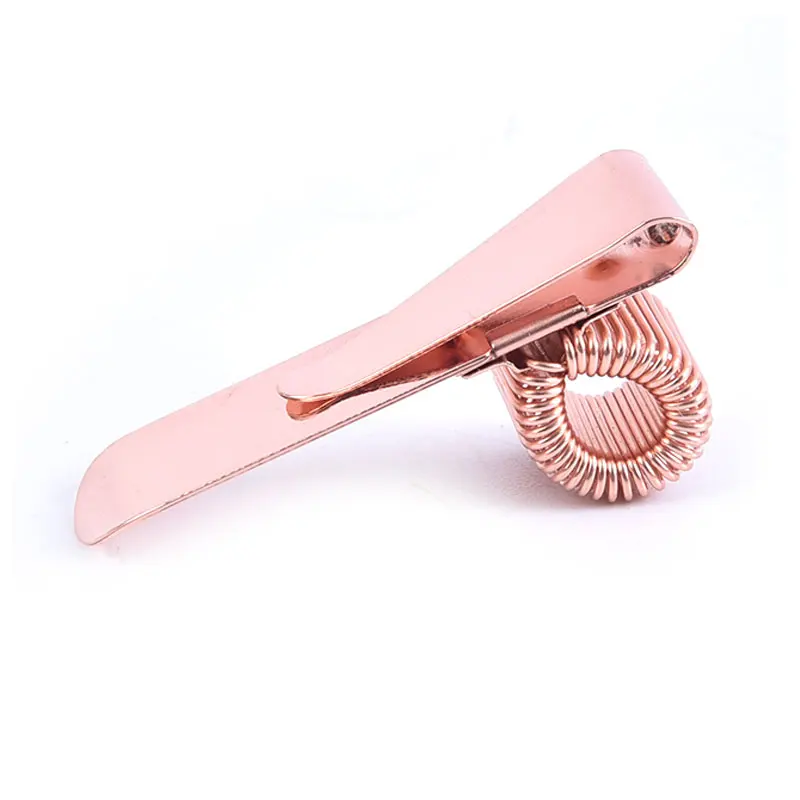 1pc Spring Pen Clip Metal Pencil Holder Single Hole Double Opening Triple Orifice Elastic Loop Portable Writing Stationery