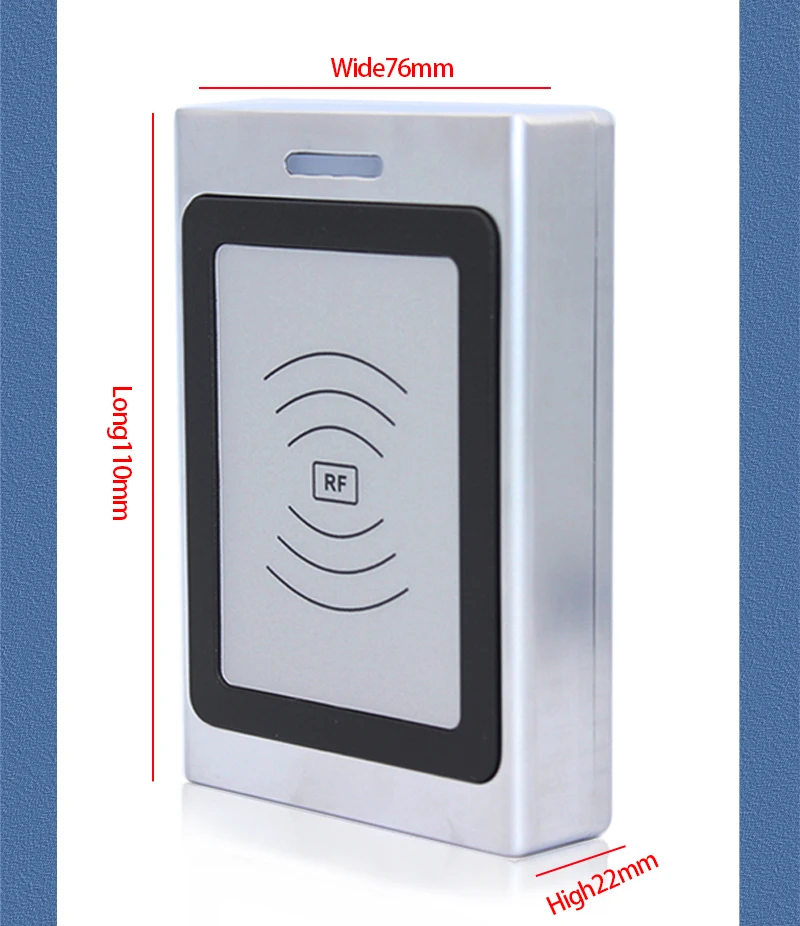 Door Access Control Keypad RFID Reader 2000 User Wiegand Input+Output Electric Lock Outdoor Waterproof Doorbell IP67 Zinc Alloy
