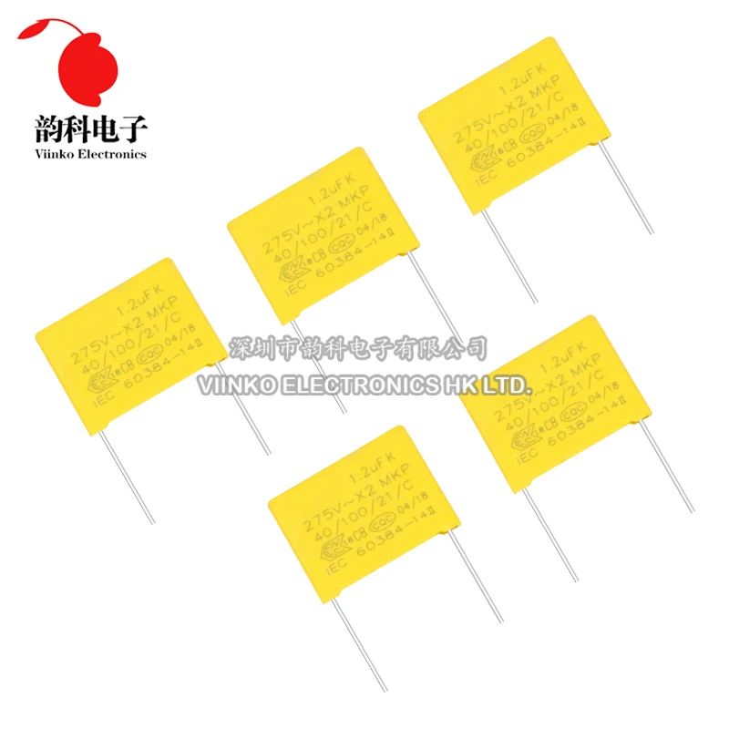 10pcs 275VAC X2 Safety capacitor 275V 10mm 15mm 22.5mm 27.5mm 0.022UF 0.047UF 0.1UF 0.22UF 0.47UF 0.68UF 1UF Polypropylene film