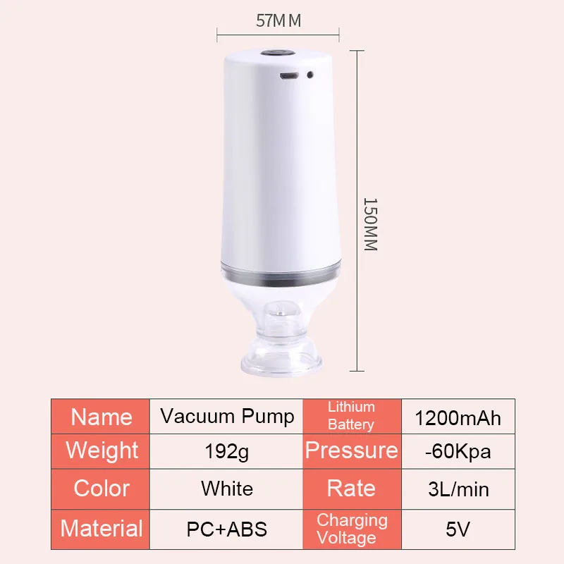Reusable Vacuum Food Storage Zipper Bags Set Electric Handheld Vacuum Sealer Pump Sous Vide Bags USB Rechargeable BPA Free
