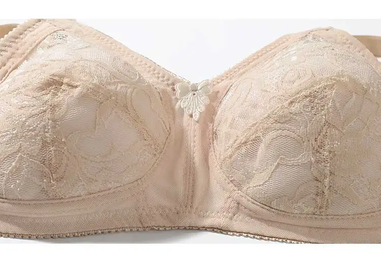 Yenlice Thin Bra Full Cup B 36 38 40 42 Wireless Lace Cotton Thin-Padded Women Bras Breathable Black Single-Bra Classic Bra