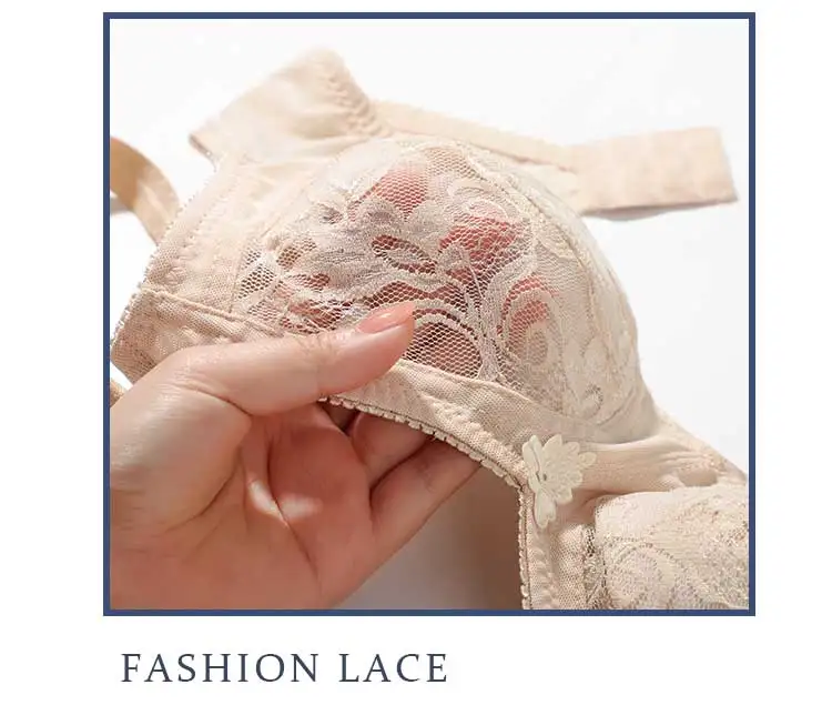 Yenlice Thin Bra Full Cup B 36 38 40 42 Wireless Lace Cotton Thin-Padded Women Bras Breathable Black Single-Bra Classic Bra