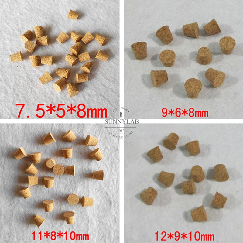 10pcs or 100pcs Top DIA 7.5mm to 30mm Wooden Cork Lab Test Tube Stopper Kettle Pudding Bottle Cork Cap Burette Tube Wood Plug