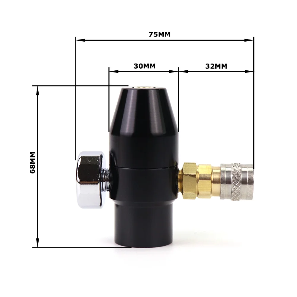 HPA Low Pressure Regulator Micro CO2 Regulator Remote Line Output Pressure 0-150psi With US Foster Coupler 300PSI Gauge