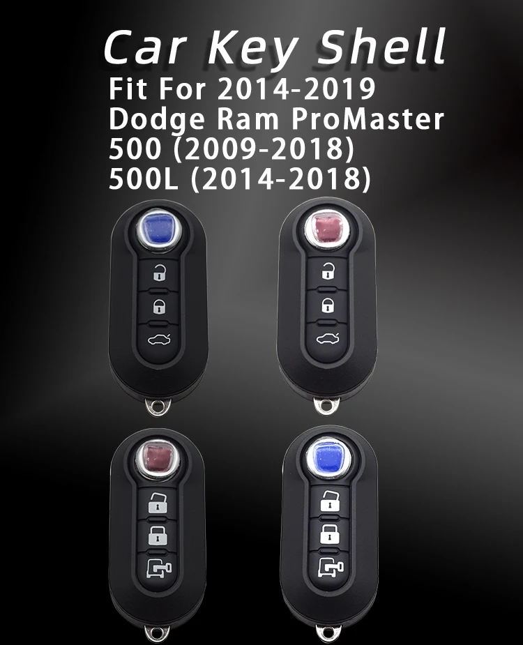 Cocolockey Smart Key for Car Key Shell Case Fob for FIAT 500 Panda Punto Bravo Ducato Stilo Remote Auto Key 3 Button SIP22 Blade