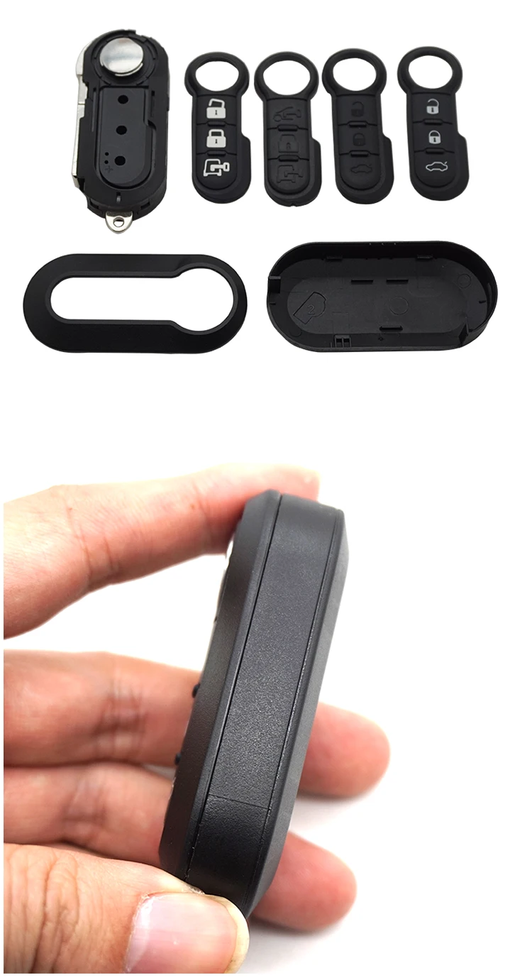 Cocolockey Smart Key for Car Key Shell Case Fob for FIAT 500 Panda Punto Bravo Ducato Stilo Remote Auto Key 3 Button SIP22 Blade