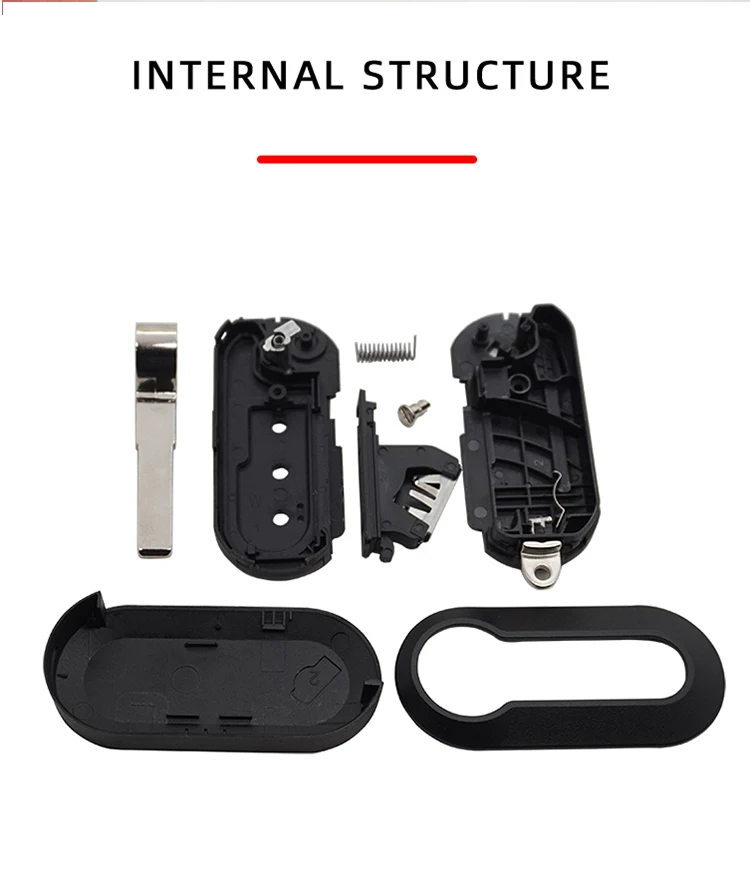 Cocolockey Smart Key for Car Key Shell Case Fob for FIAT 500 Panda Punto Bravo Ducato Stilo Remote Auto Key 3 Button SIP22 Blade