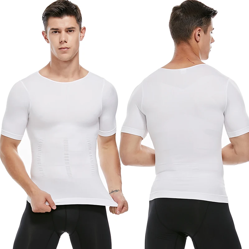 Mens Slimming Body Shaper Vest Shirt Abs Abdomen Slim Gym Workout Tummy Control Compression Tank Top Sleeveless Shapewear