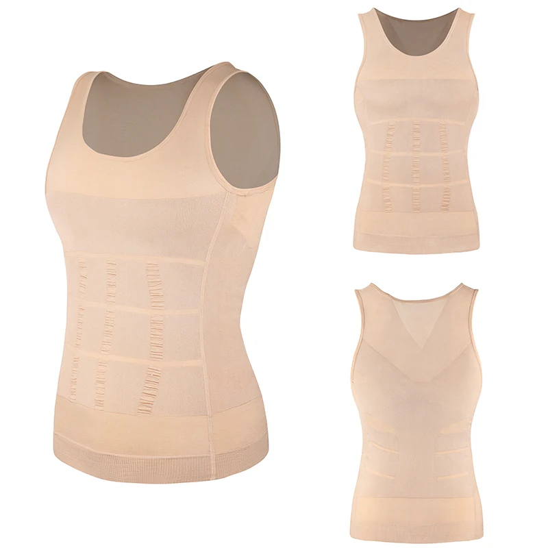 Mens Slimming Body Shaper Vest Shirt Abs Abdomen Slim Gym Workout Tummy Control Compression Tank Top Sleeveless Shapewear