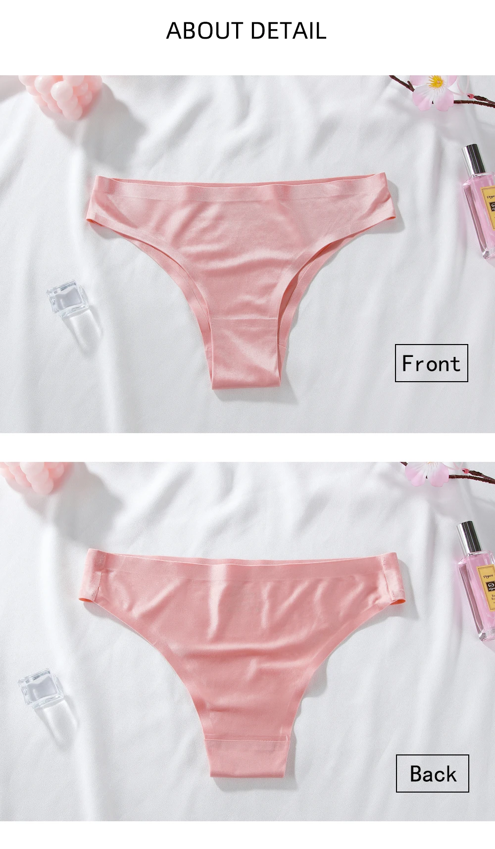 BANNIROU 3Pcs Women's Panties Underwear Fitness Sports Seamless Female Lingerie Sexy T-back Tanga Thong Ice Silk Intimates