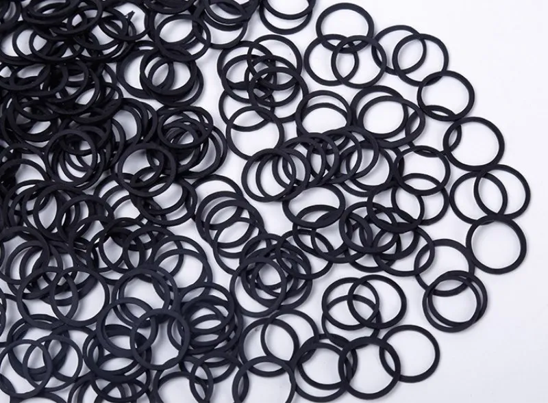 Mini Rubber Bands black Elastic Hair Bands Soft Hair Elastics Ties Bands for Office Supplies School Home 0.6*0.9