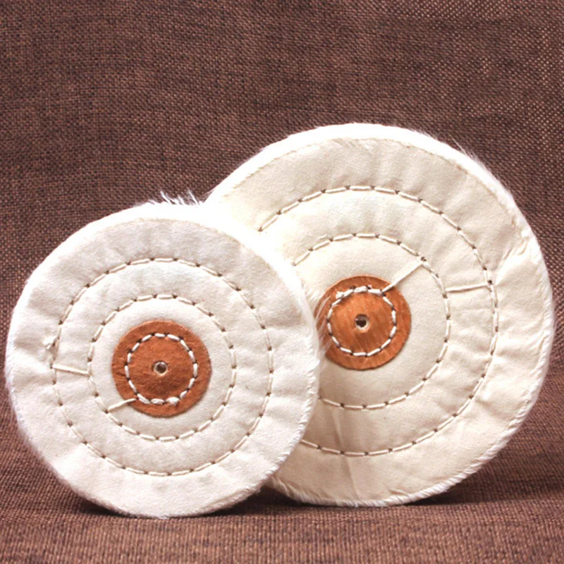 50-200mm Cloth Buffing Polishing Wheel Cotton Lint Cloth Arbor Buffer Grinder Pad 150 Gold Silver Jewelry Mirror Polishing Wheel