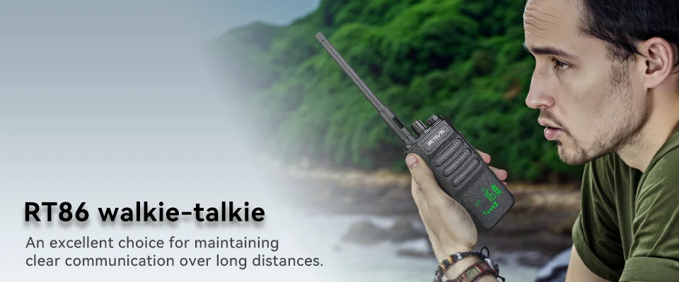 Retevis RT86 Walkie Talkie Professional Two Way Radio Long Range Type-C Communication Radio for Outdoor Business Farm