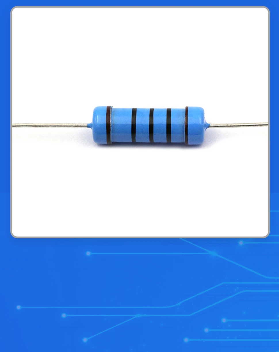 20pcs 3W Metal Film Resistor 1% 1Ω - 1MΩ 10 47 100 120 150 220 300 330 470 910 1K 2.2K 4.7K 10K 15K 20K 47K 100K 220K 470K ohm