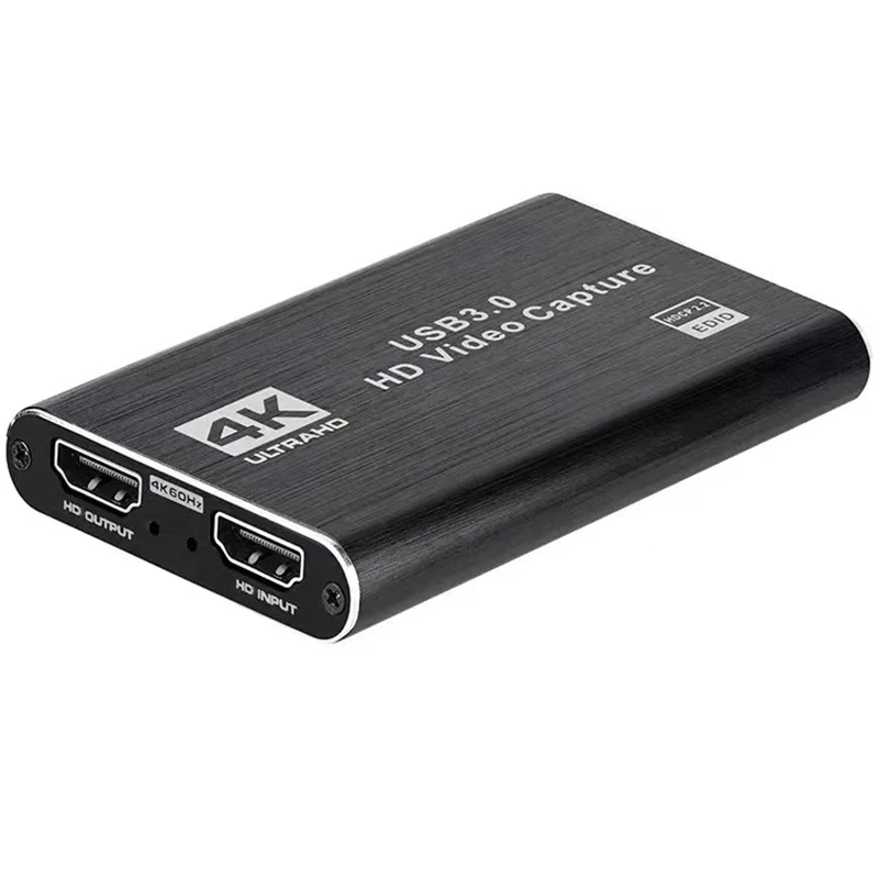 4K USB 3.0 Video Capture Card HDTV 1080P 60Hz HD Video Recorder Grabber For PS4 OBS Game Recording Live Streaming