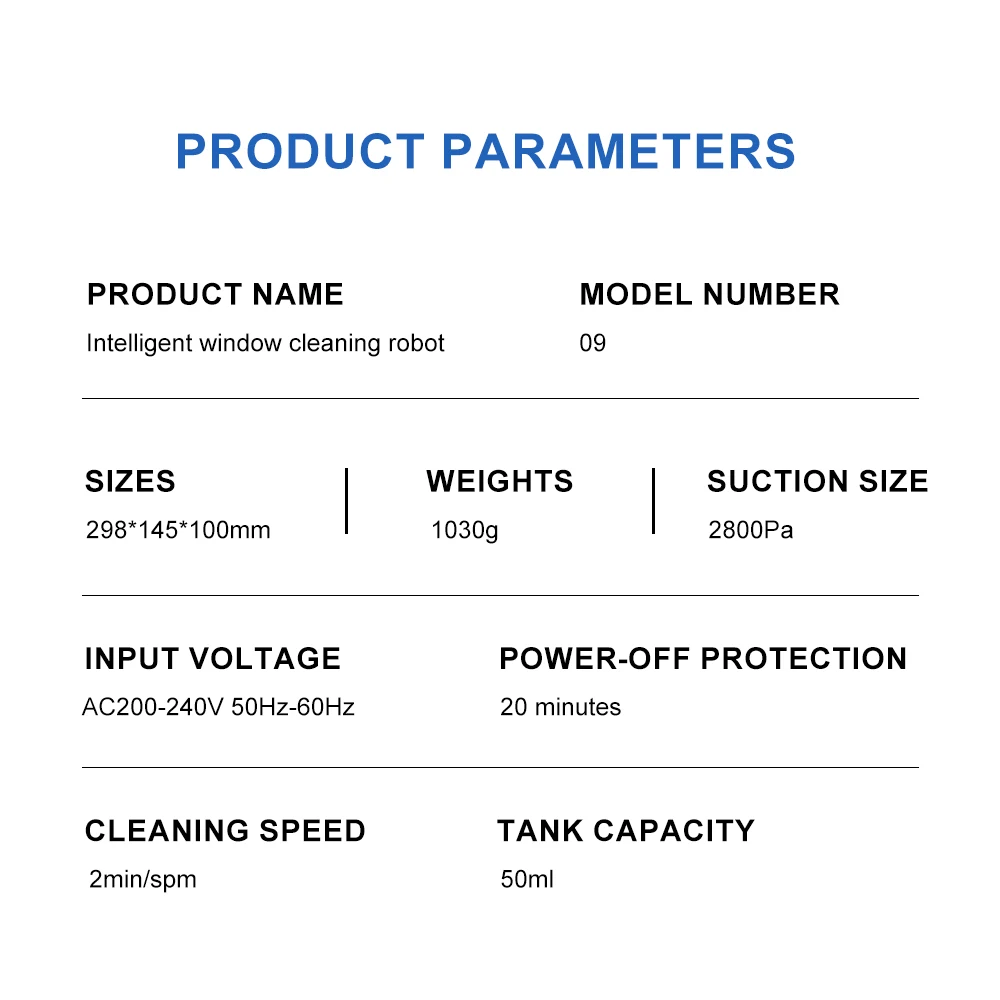 Household window automatic water spray cleaning robot vacuum cleaner remote control electric window wiper household glass wiper