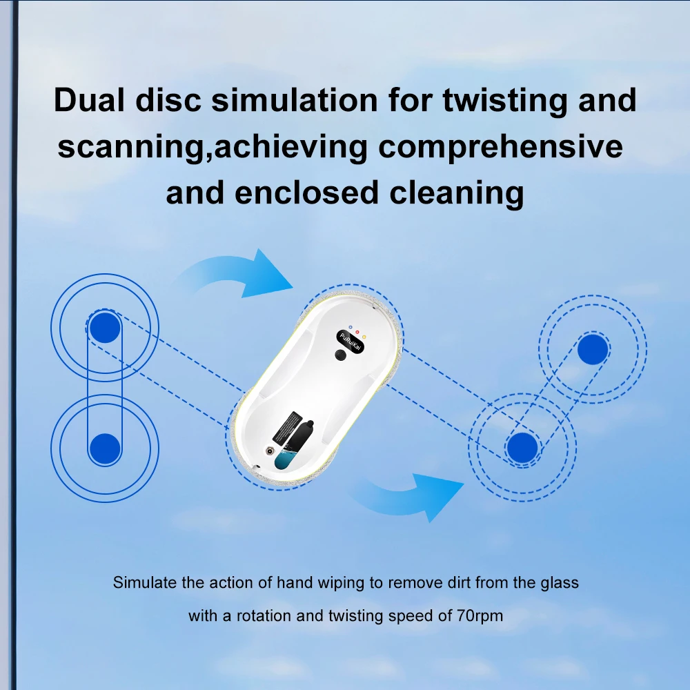 Household window automatic water spray cleaning robot vacuum cleaner remote control electric window wiper household glass wiper