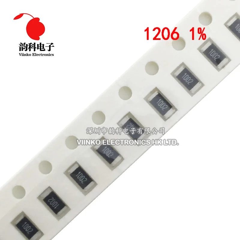 100Pcs 1% 1206 SMD resistor 0R ~ 10M 1/4W 0 0.1 1 10 100 150 220 330 ohm 1K 2.2K 4.7K 10K 100K 1R 10R 100R 150R 220R 330R 1M