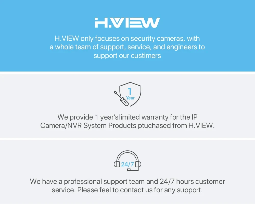 H.View 5Mp 8Mp 4K Ip Camera Poe Ai Face Detection CCTV Security Cameras H.265 Outdoor Audio Video Surveillance Onvif Xmeye