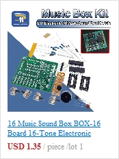 16 Music Sound Box BOX-16 Board 16-Tone Electronic Module DIY Kit Parts Components Soldering Practice Learning Kits for Arduino