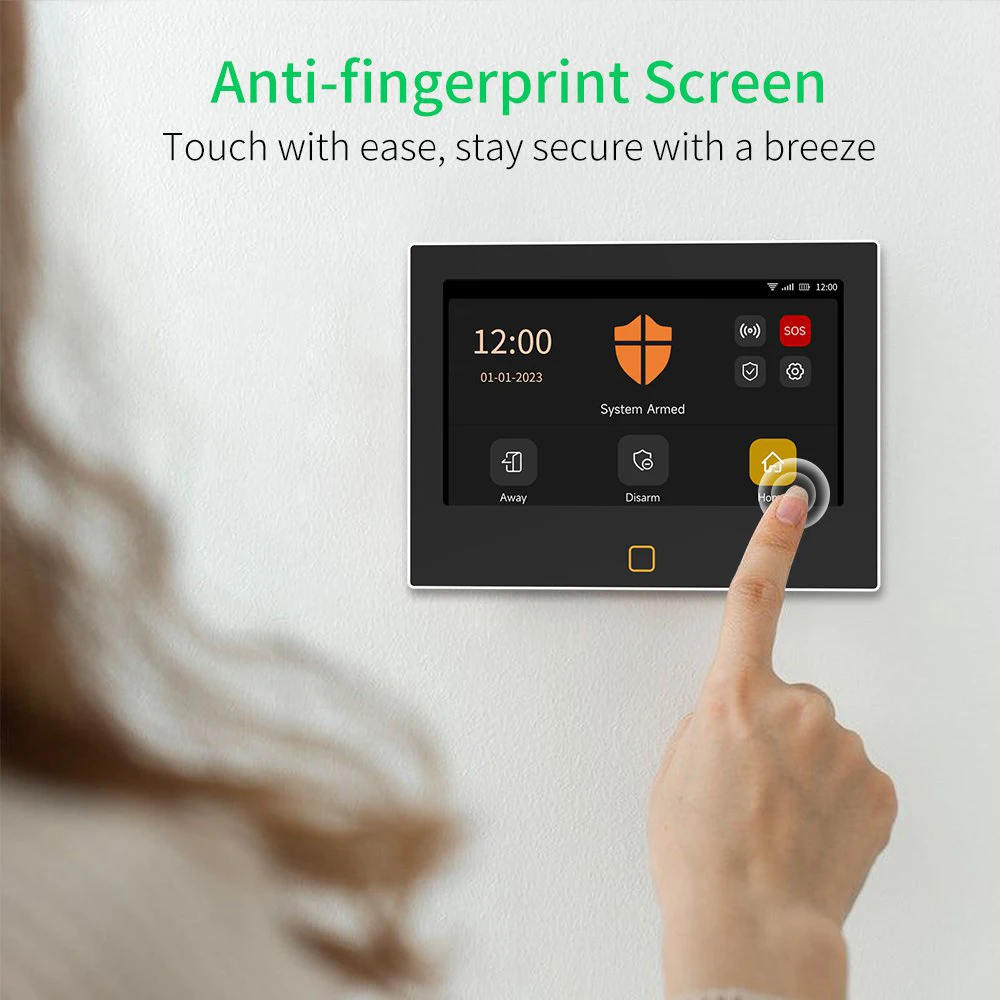 Staniot 4G Home Security Alarm System WiFi Wireless Burglar 30 Kit Tuya Smart Life App Control Support Anti-fingerprint