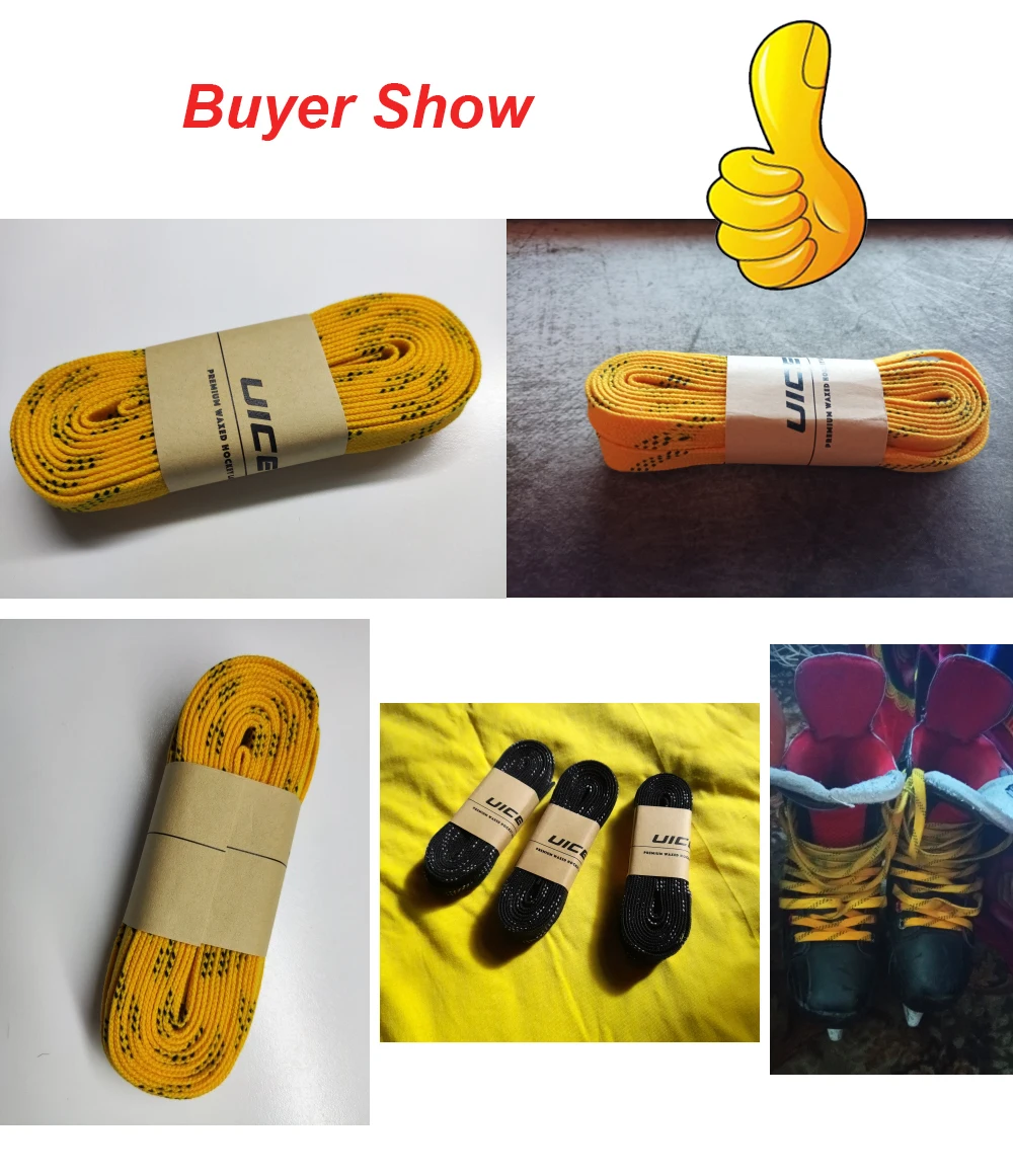 UICE Ice Hockey Skate Laces 84-120in Hockey Accessories Dual Layer Braid Hockey Shoelaces Ice Hockey Equipment