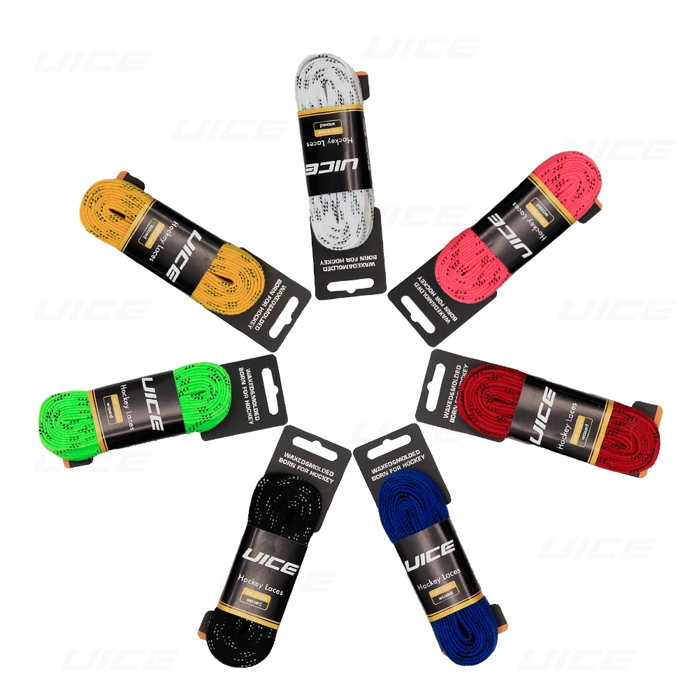 UICE Ice Hockey Skate Laces 84-120in Hockey Accessories Dual Layer Braid Hockey Shoelaces Ice Hockey Equipment