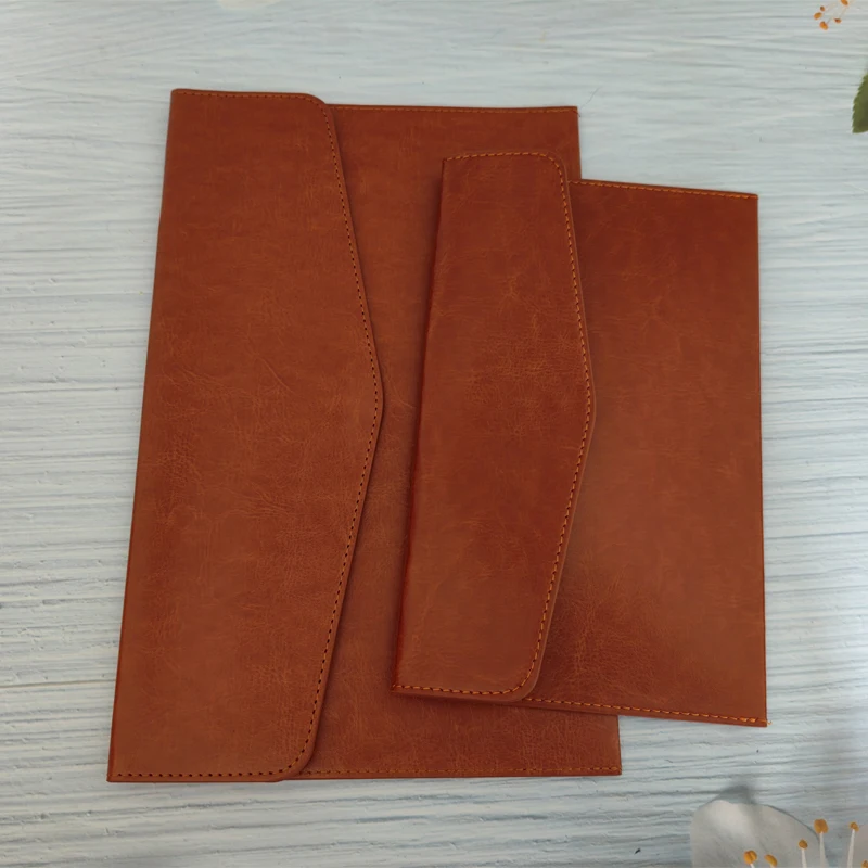 A4 A5 A6 Leather File Folder Data Package Document Bag Fashion Briefcase Data Contract Bill File Bag School Office Supplies