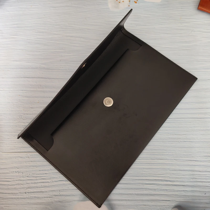 A4 A5 A6 Leather File Folder Data Package Document Bag Fashion Briefcase Data Contract Bill File Bag School Office Supplies