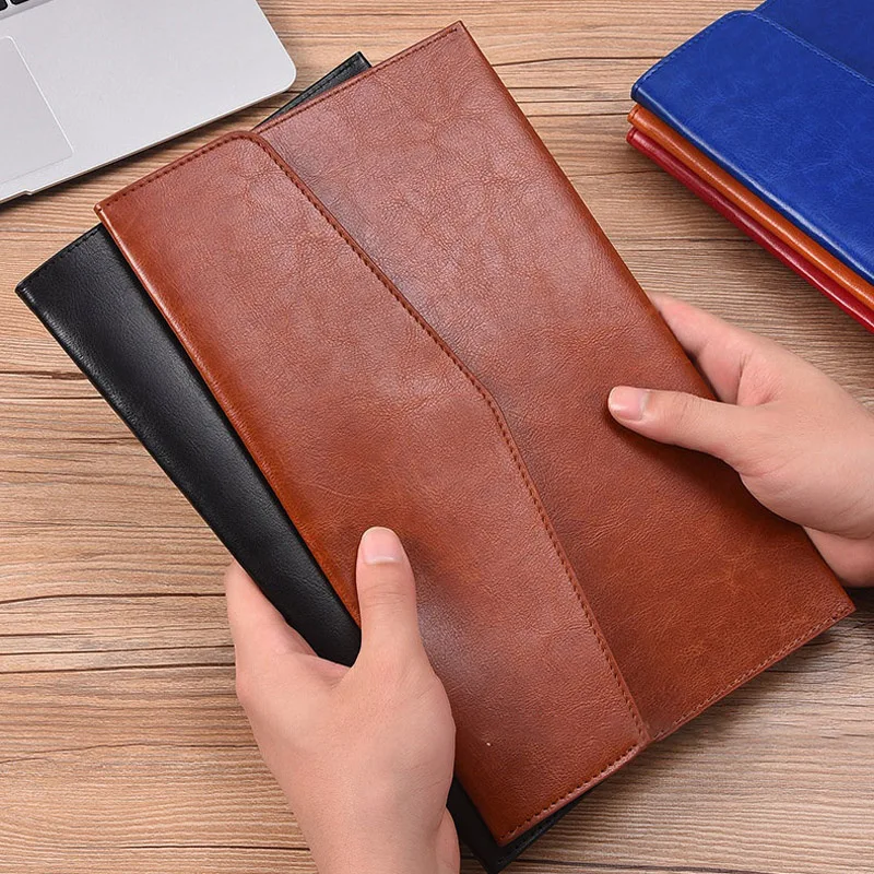 A4 A5 A6 Leather File Folder Data Package Document Bag Fashion Briefcase Data Contract Bill File Bag School Office Supplies