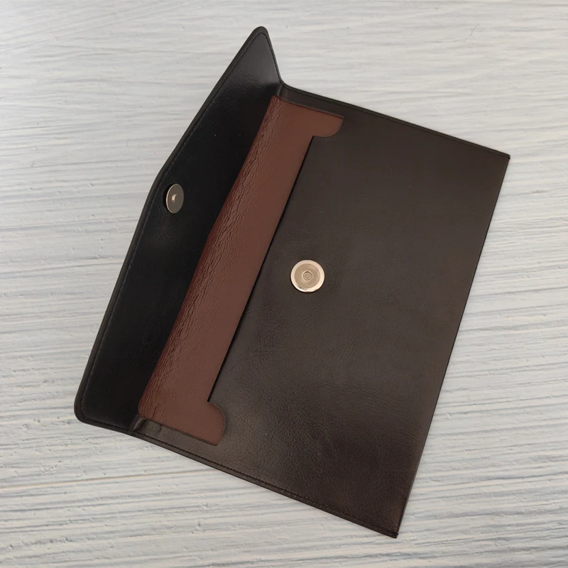 A4 A5 A6 Leather File Folder Data Package Document Bag Fashion Briefcase Data Contract Bill File Bag School Office Supplies