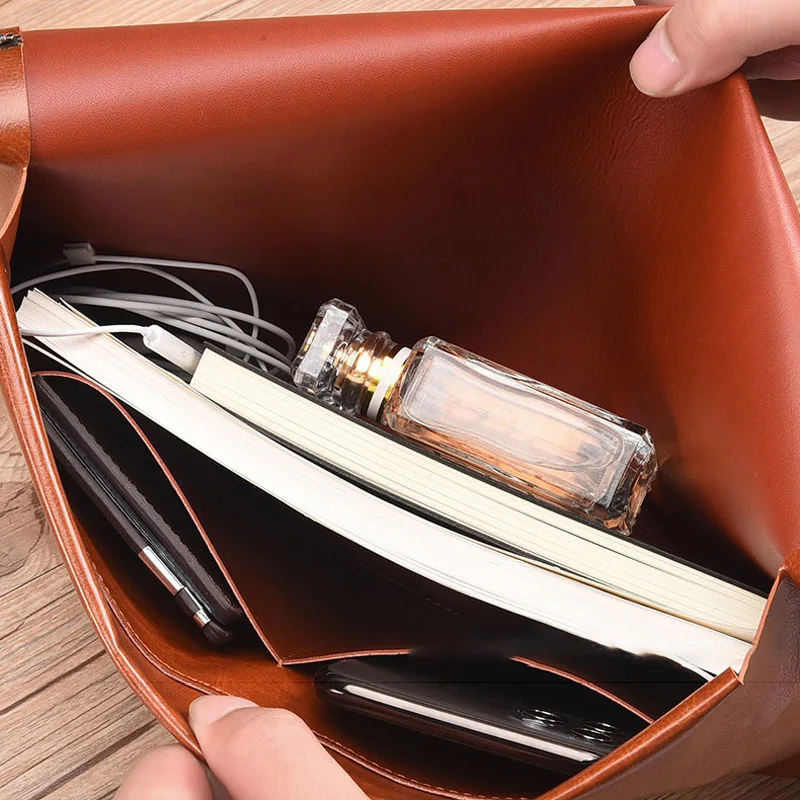 A4 A5 A6 Leather File Folder Data Package Document Bag Fashion Briefcase Data Contract Bill File Bag School Office Supplies