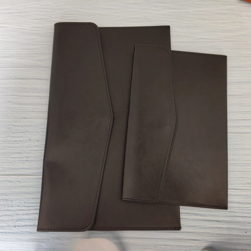 A4 A5 A6 Leather File Folder Data Package Document Bag Fashion Briefcase Data Contract Bill File Bag School Office Supplies