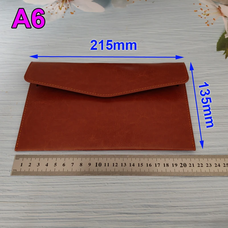 A4 A5 A6 Leather File Folder Data Package Document Bag Fashion Briefcase Data Contract Bill File Bag School Office Supplies
