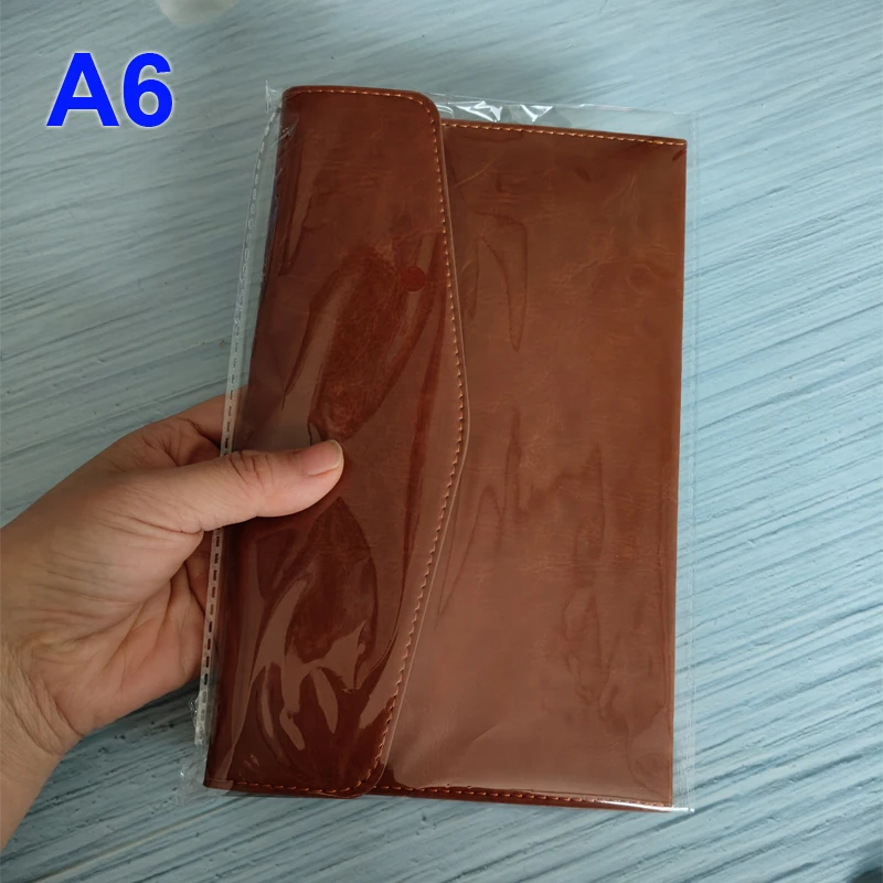 A4 A5 A6 Leather File Folder Data Package Document Bag Fashion Briefcase Data Contract Bill File Bag School Office Supplies