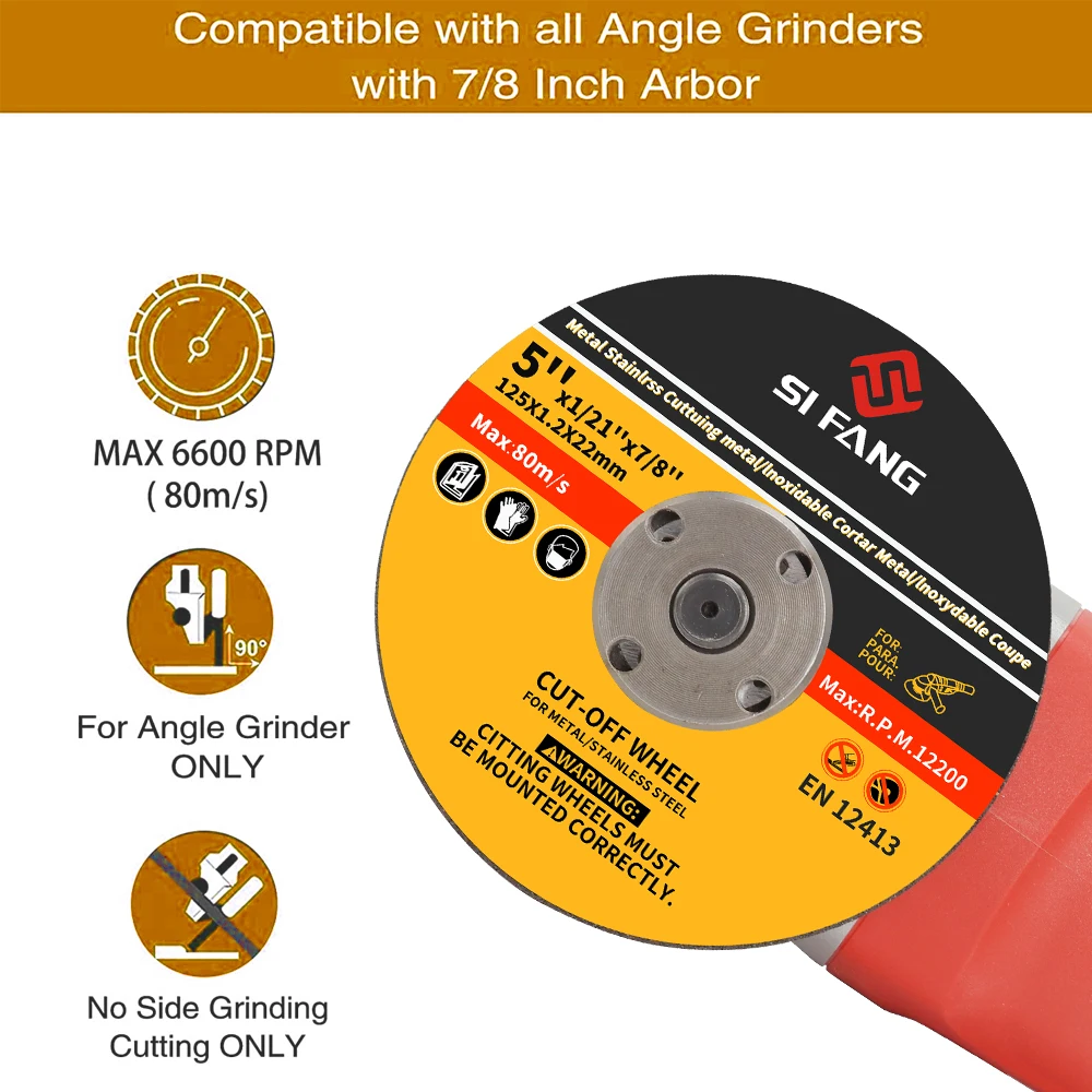 3/4.5/5 Inch Metal Cut Off Wheel Cutting Disc for Angle Grinder Resin Disc 125mm Slice Grinding Blade Cutter for Iron