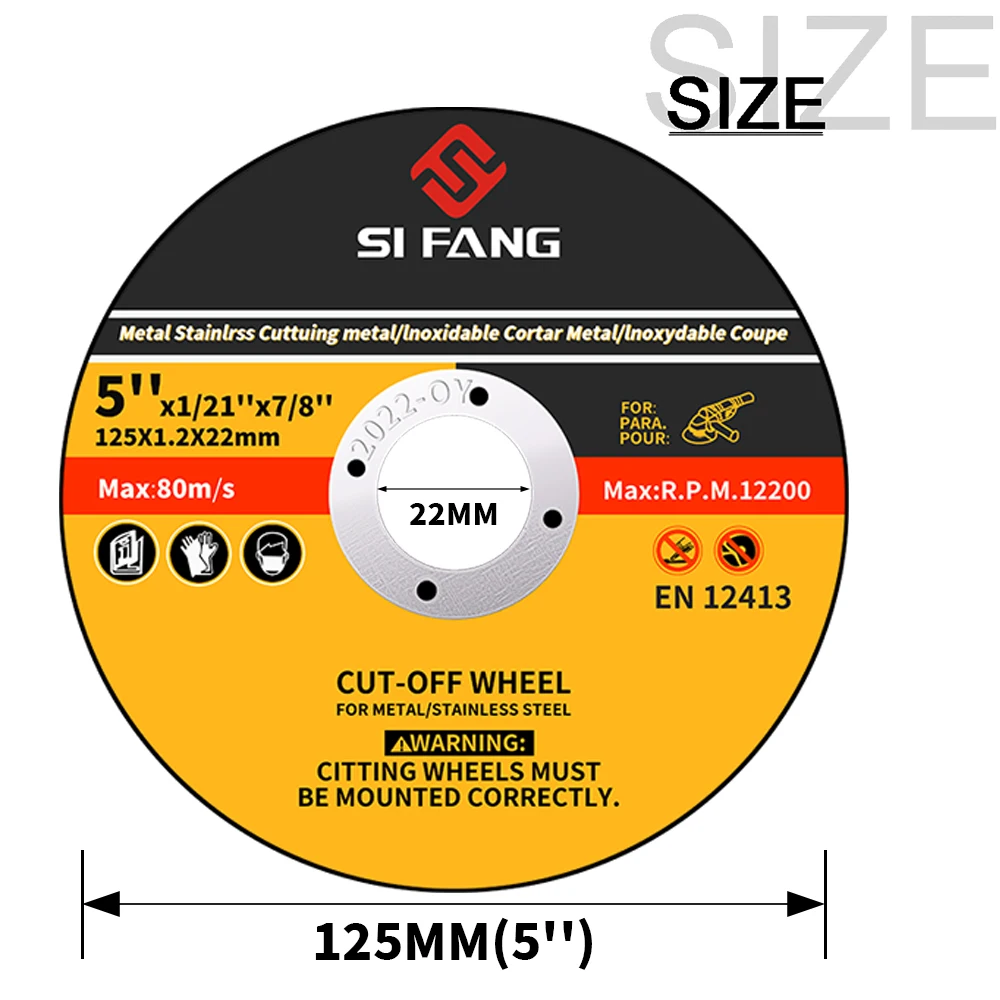 3/4.5/5 Inch Metal Cut Off Wheel Cutting Disc for Angle Grinder Resin Disc 125mm Slice Grinding Blade Cutter for Iron