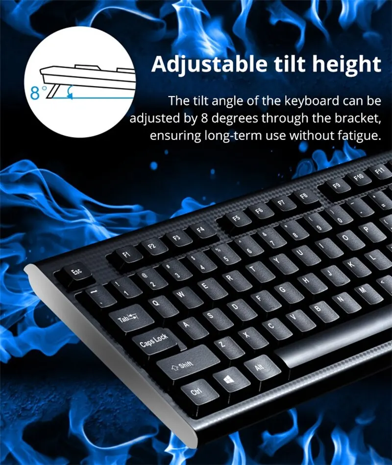 Q9 Single Keyboard USB Square Mouth Business Office Home PS2 Round Hole Wired Desktop Computer