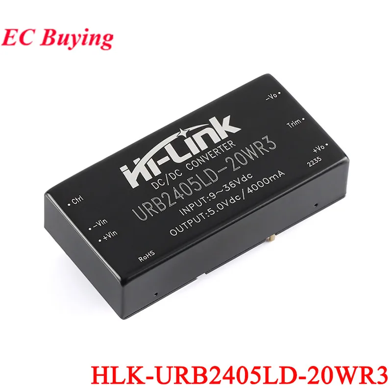 DC-DC 20W/10W/5W Isolated Regulated Power Supply Module 48V/24V/12V to 3.3V/5V/9V/12V/15V/24V URB4812YMD VRB1205YMD URB2412YMD