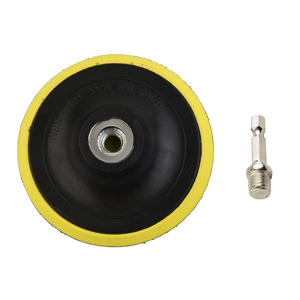 Sanding Pad With M10/M14 Drill Adapter 3/4/5/6/7in For Buffing Cleaning Metal Glass Ceramic Grinders Polishing Power Tool Part